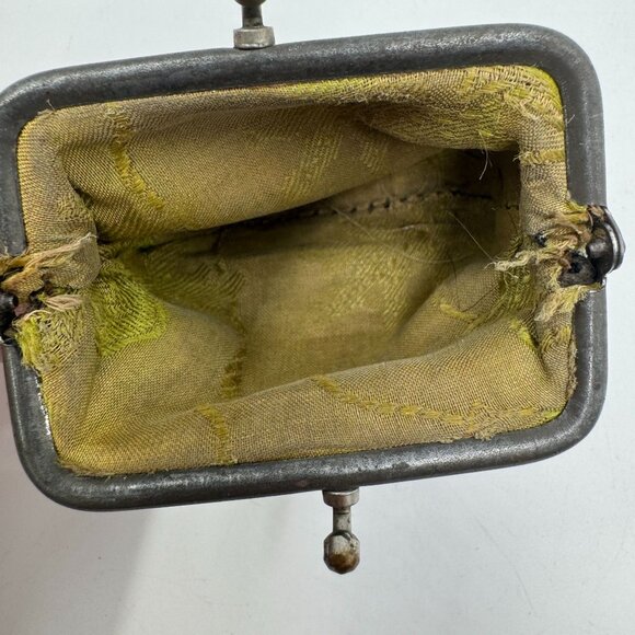 Vintage Leather Worn Coin Purse Tooth Pouch 1900's Era 3" x 2" - Picture 3 of 15